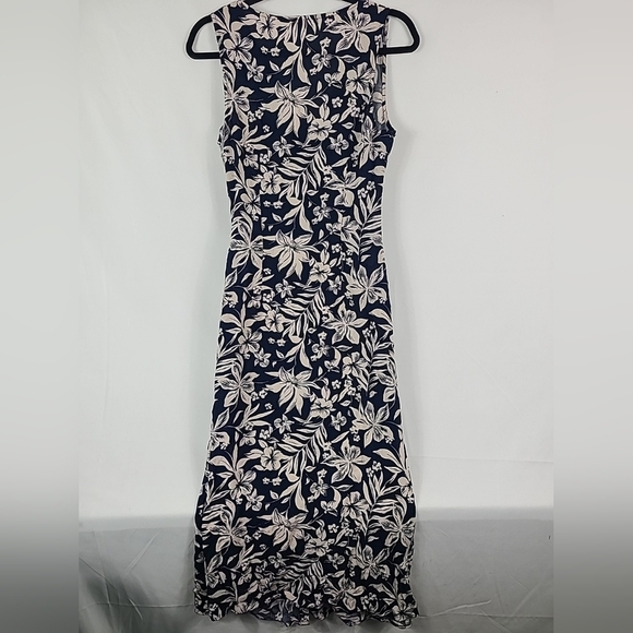 NWT FAHERTY Sorrento Sleeveless Floral Maxi Dress Blue Beige Boho Sz S NEW $228 - Picture 8 of 9